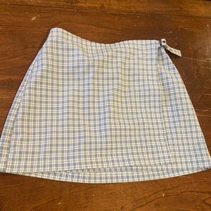 baby blue striped skirt